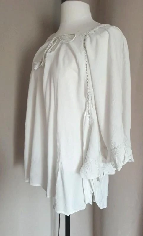 Blusa fluida blanca con lazos mujer 40 - L – photo 10